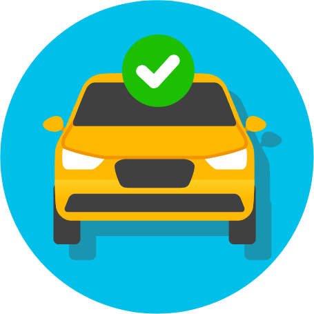 Car with a verified check mark
